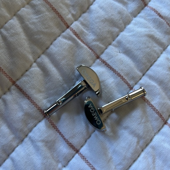 Omega Aqua stainless steel cufflinks - Picture 3 of 3